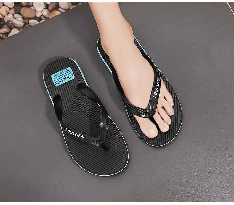 2024 Men's Red Rubber Flip Flops Beach Sandals — feature 19