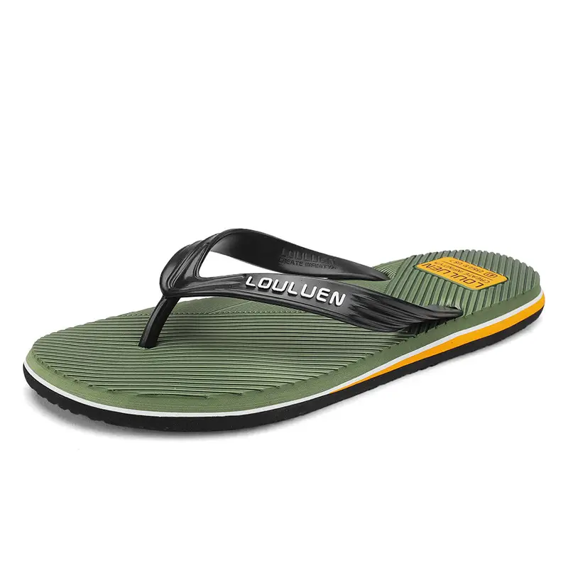 2024 Men's Red Rubber Flip Flops Beach Sandals - Image 2