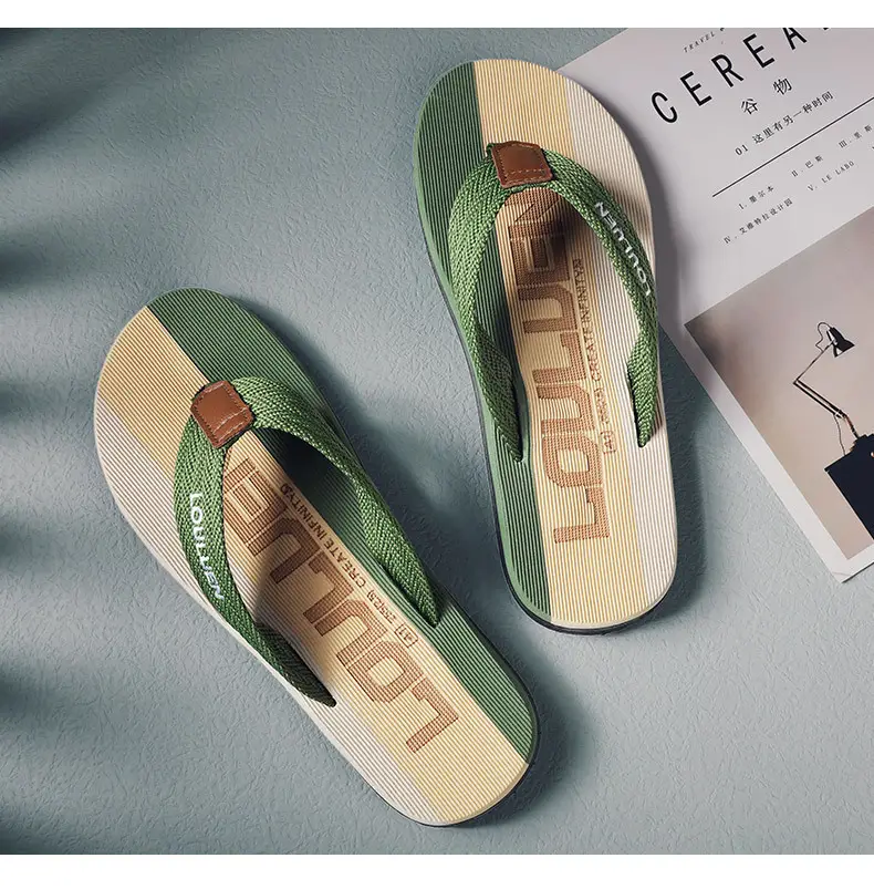 2024 Summer Slippers for Men, Trendy Casual Beach Shoes for Men, Flip-Flops for Home, Non-Slip Sandals — feature 19