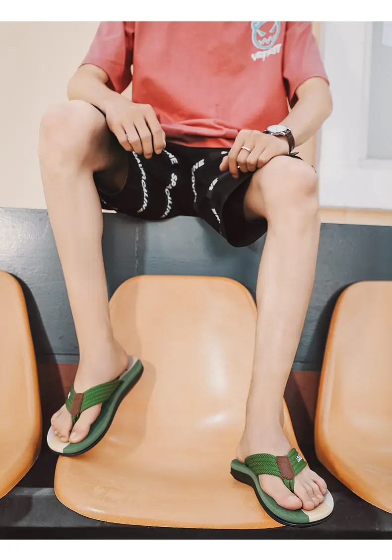 2024 Summer Slippers for Men, Trendy Casual Beach Shoes for Men, Flip-Flops for Home, Non-Slip Sandals — feature 2