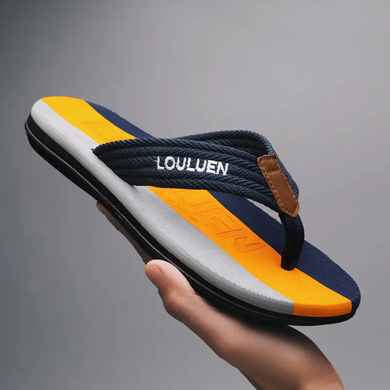 2024 Summer Slippers for Men, Trendy Casual Beach Shoes for Men, Flip-Flops for Home, Non-Slip Sandals - Image 2
