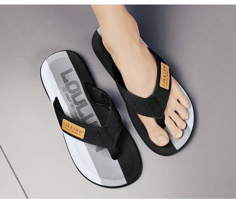 2024 Summer Large Size Men's Flip-Flops for Outer Wear Flip-Flops Beach Shoes Casual Trendy Non-Slip Fashion Sandals for Men — feature 14