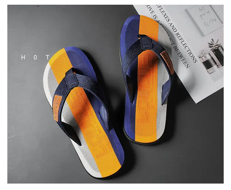 2024 Summer Large Size Men's Flip-Flops for Outer Wear Flip-Flops Beach Shoes Casual Trendy Non-Slip Fashion Sandals for Men — feature 17