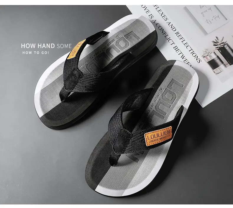 2024 Summer Large Size Men's Flip-Flops for Outer Wear Flip-Flops Beach Shoes Casual Trendy Non-Slip Fashion Sandals for Men — feature 20