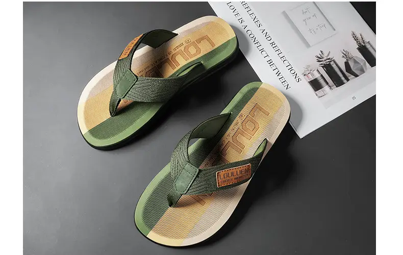 2024 Summer Large Size Men's Flip-Flops for Outer Wear Flip-Flops Beach Shoes Casual Trendy Non-Slip Fashion Sandals for Men — feature 3