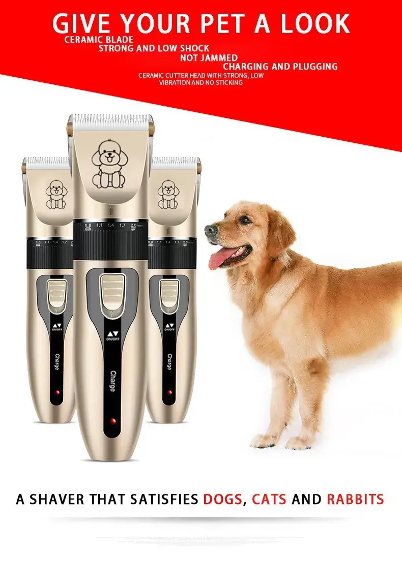 Pet Electric Clipper for Dogs & Cats with Adjustable Blades — feature 3