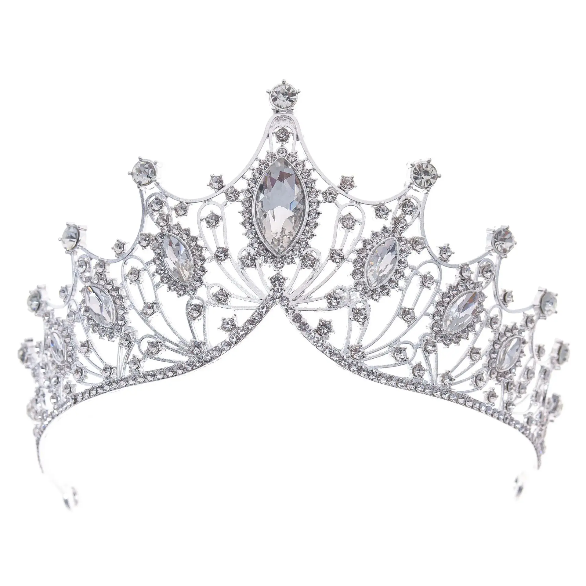 Luxury Red Crystal Bridal Crown for Women — feature 10