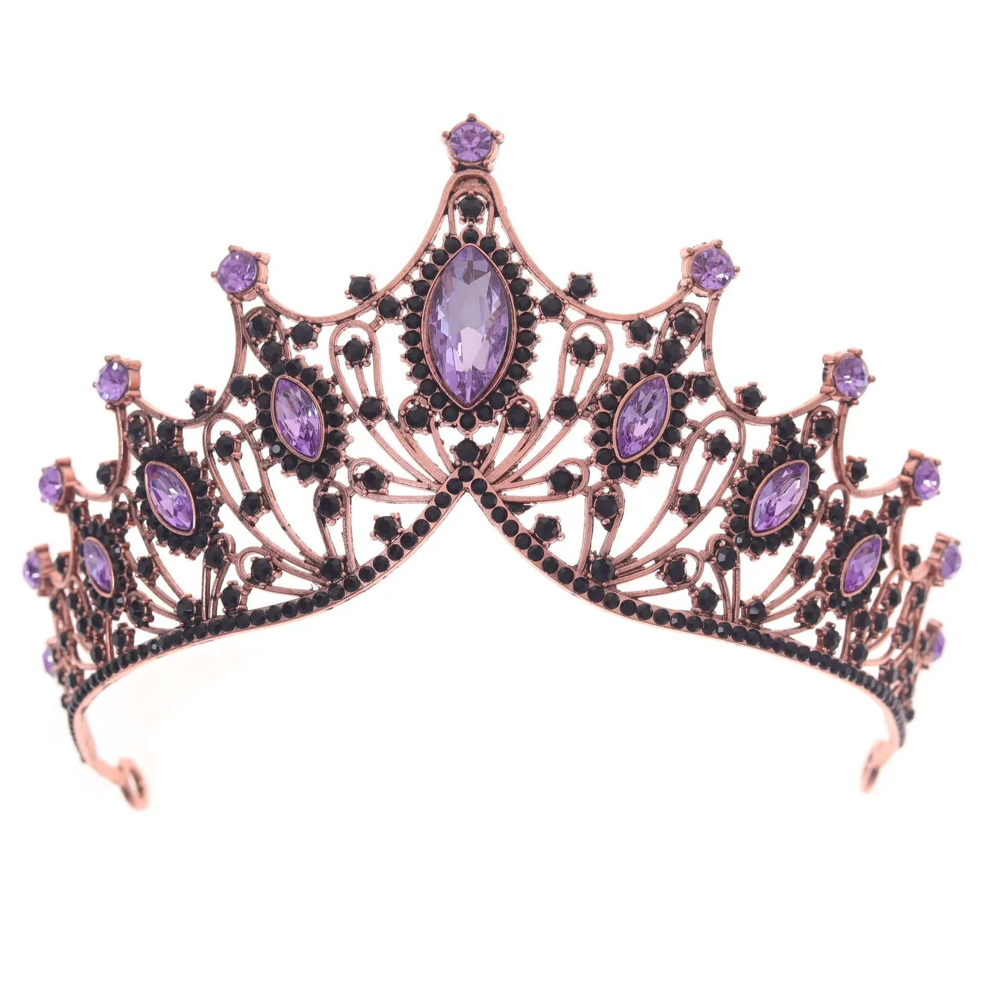 Luxury Red Crystal Bridal Crown for Women — feature 5