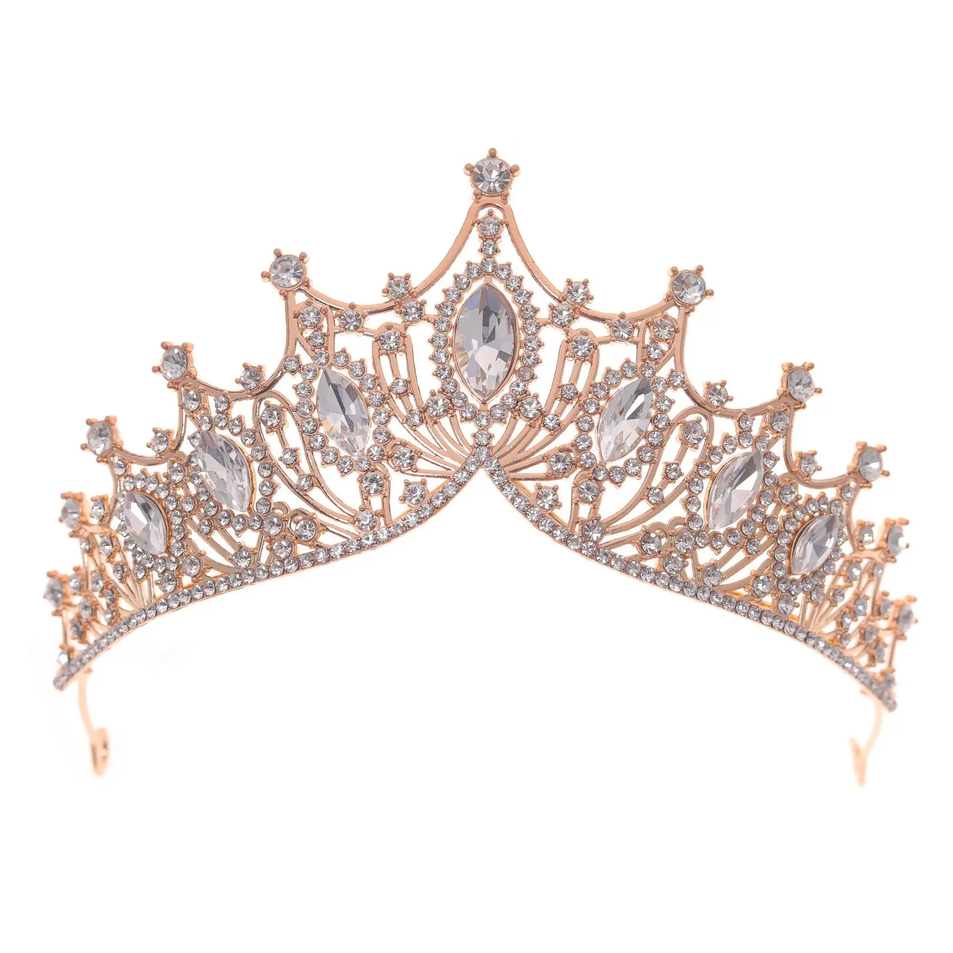 Luxury Red Crystal Bridal Crown for Women — feature 9