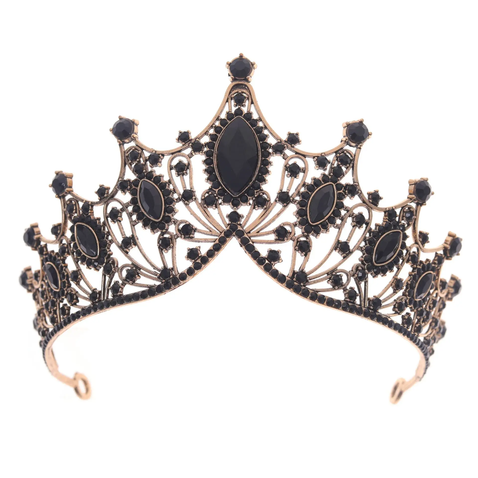 Luxury Red Crystal Bridal Crown for Women