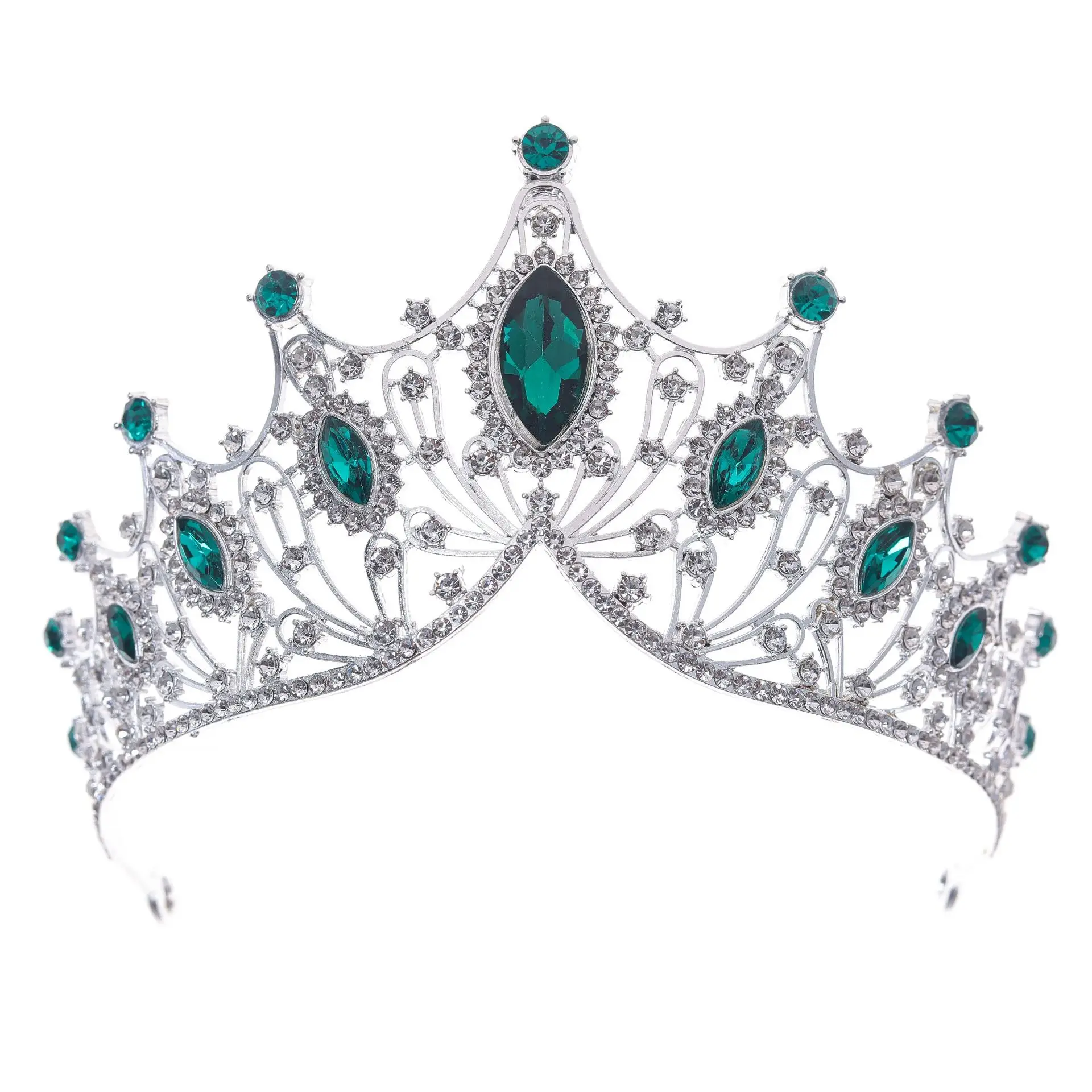 Luxury Red Crystal Bridal Crown for Women