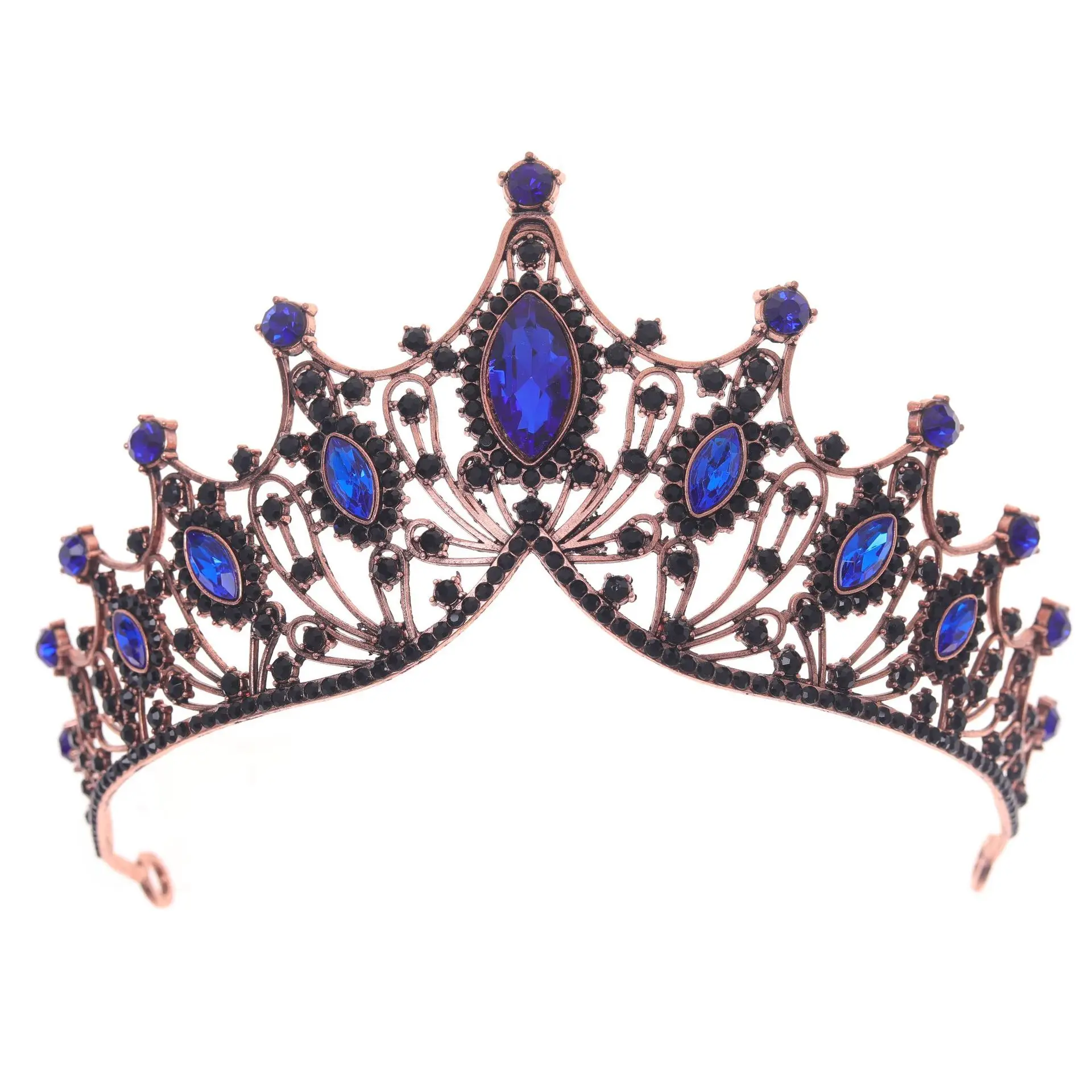 Luxury Red Crystal Bridal Crown for Women