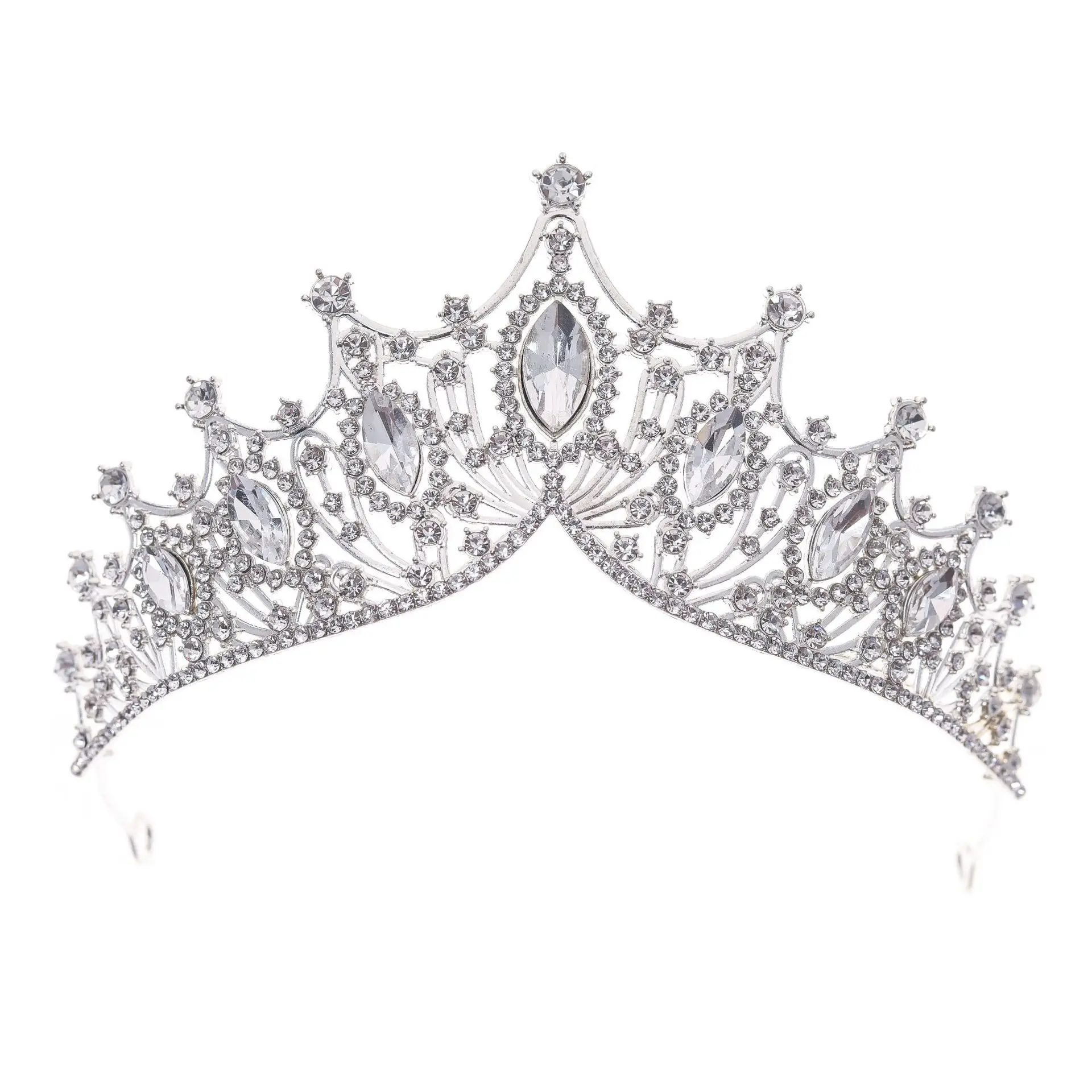 Luxury Red Crystal Bridal Crown for Women