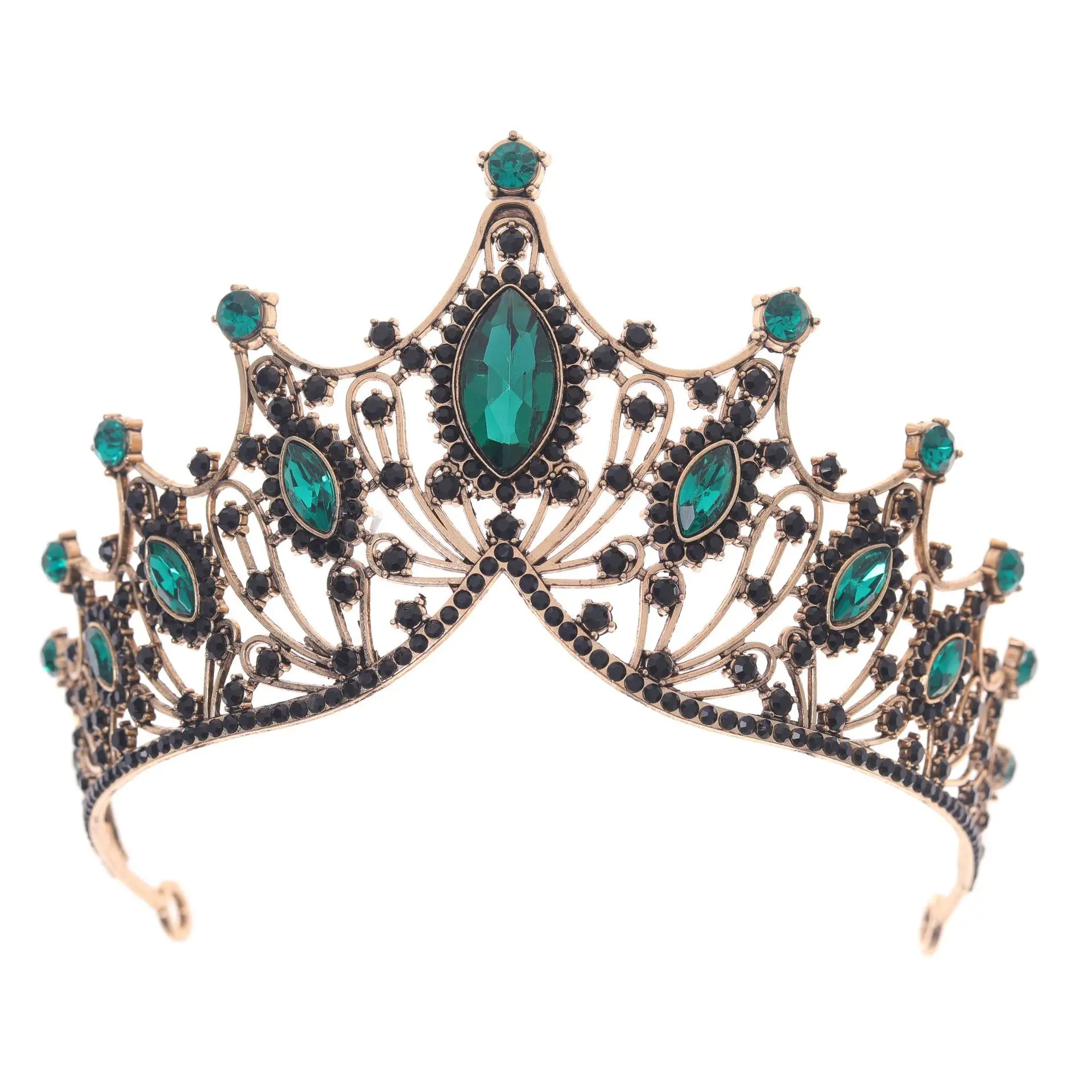 Luxury Red Crystal Bridal Crown for Women