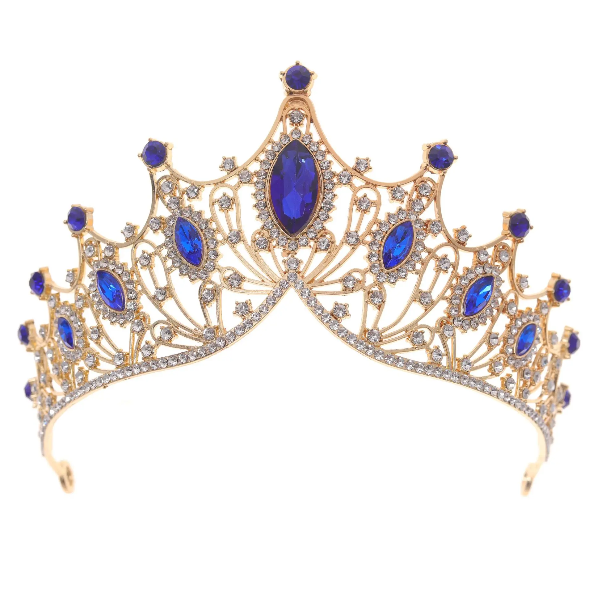 Luxury Red Crystal Bridal Crown for Women