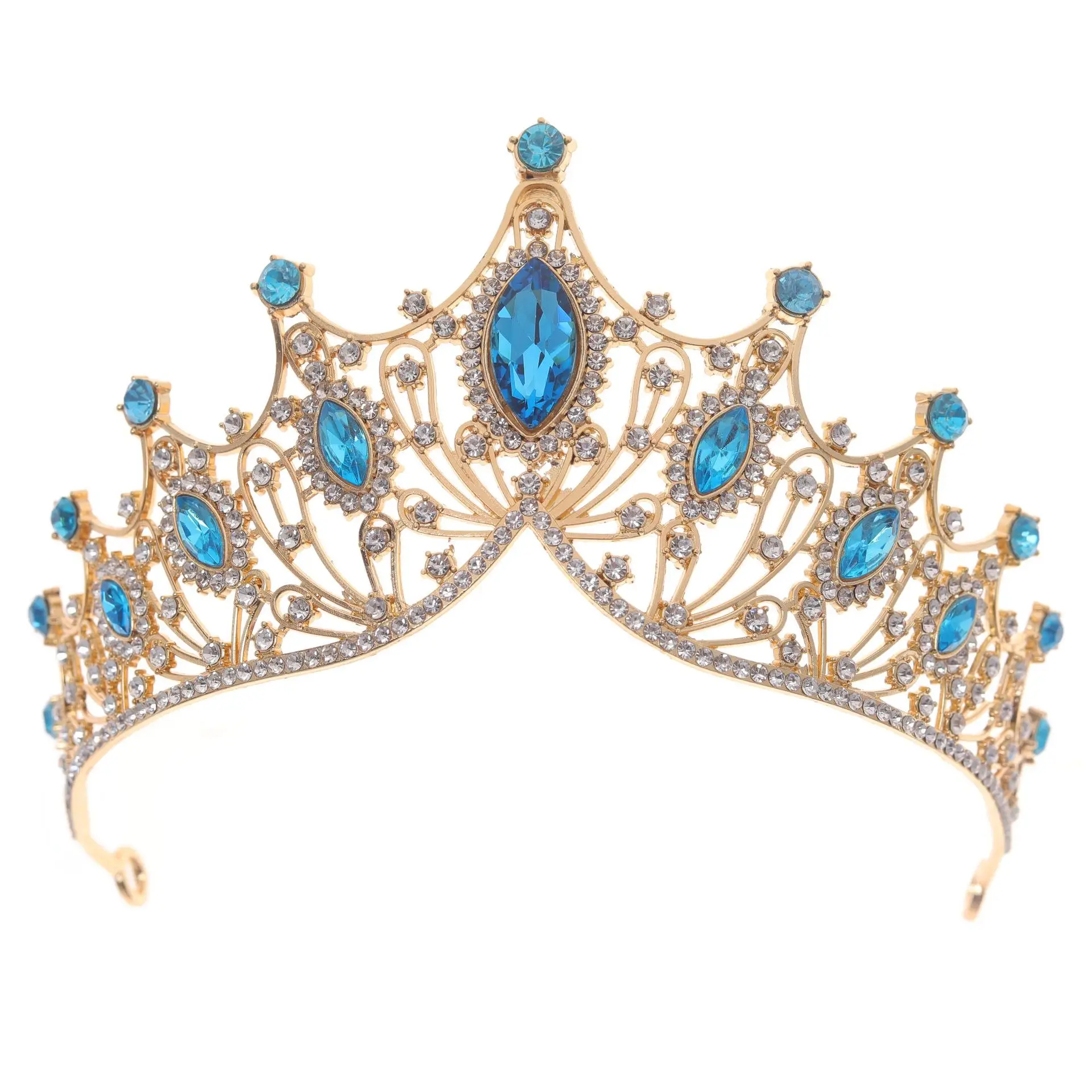 Luxury Red Crystal Bridal Crown for Women