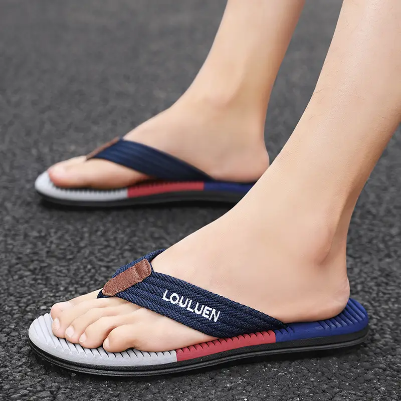 2024 Korean Style Men's Color Block Sandals - Image 8