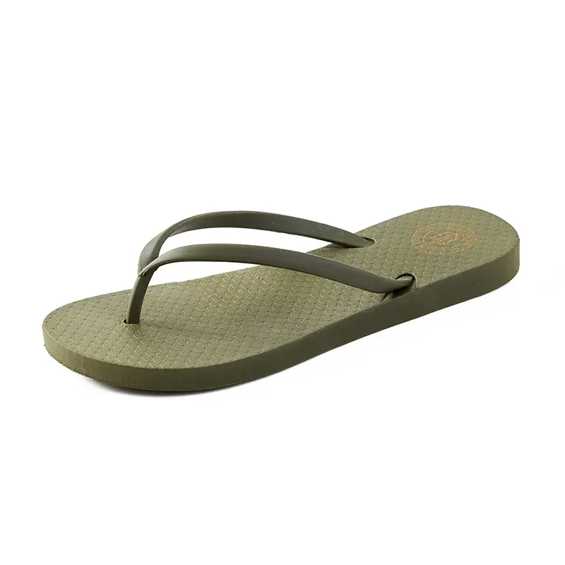 Summer New Flip-flops Women's Flat Casual Outdoor Slippers Women's Solid Color Fashionable Clip-legged Beach Sandals Cross-border