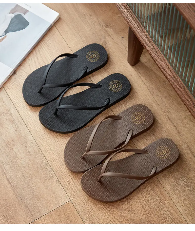 Summer New Flip-flops Women's Flat Casual Outdoor Slippers Women's Solid Color Fashionable Clip-legged Beach Sandals Cross-border — feature 13