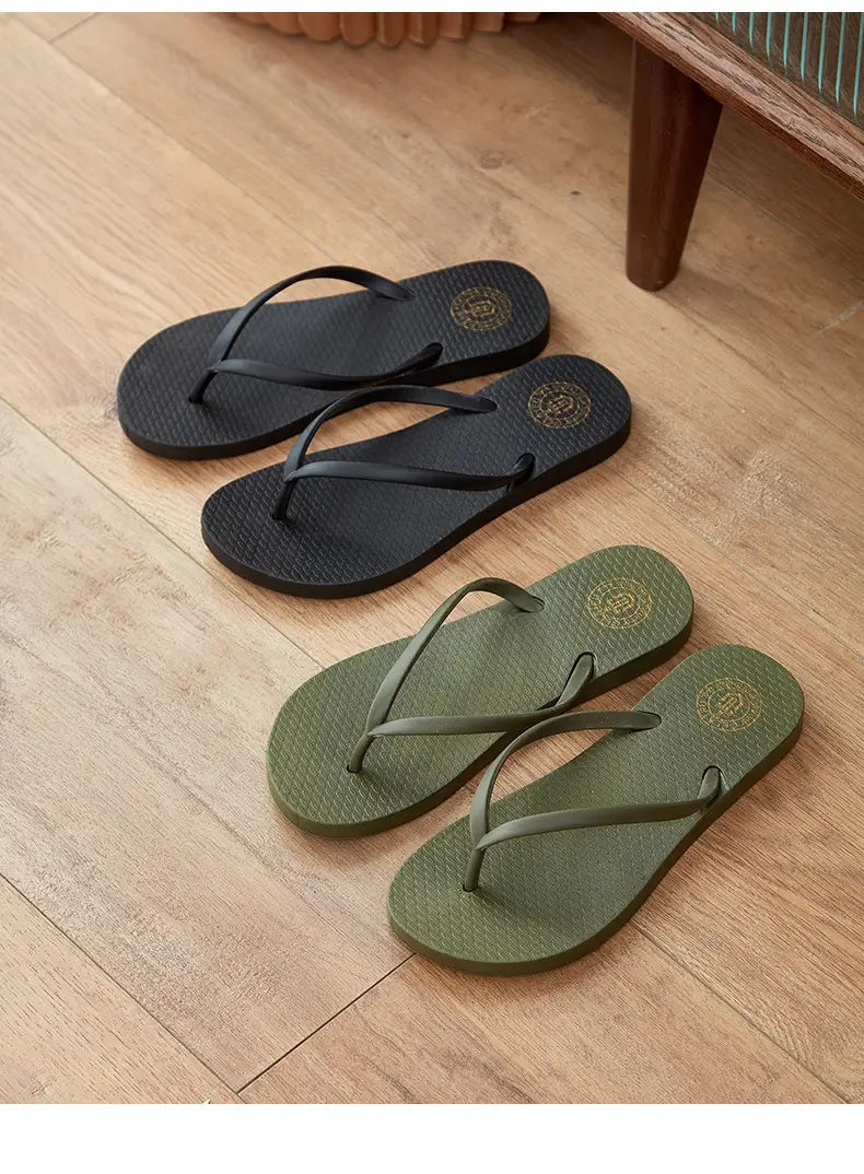 Summer New Flip-flops Women's Flat Casual Outdoor Slippers Women's Solid Color Fashionable Clip-legged Beach Sandals Cross-border — feature 16