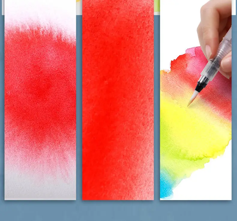 Master Pigment Watercolor Box Fan-Shaped Solid 42-Color Portable Watercolor Paint Tool Set Student Art Special — feature 19