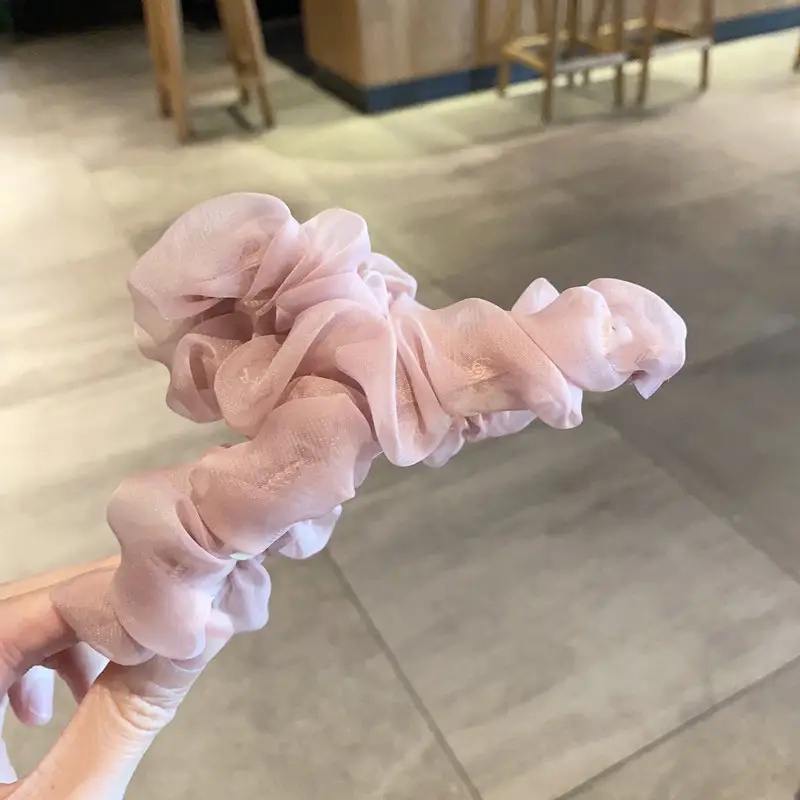 2026 Pink Shark Clip Hairpin for Women Large Mesh Pleated — feature 9