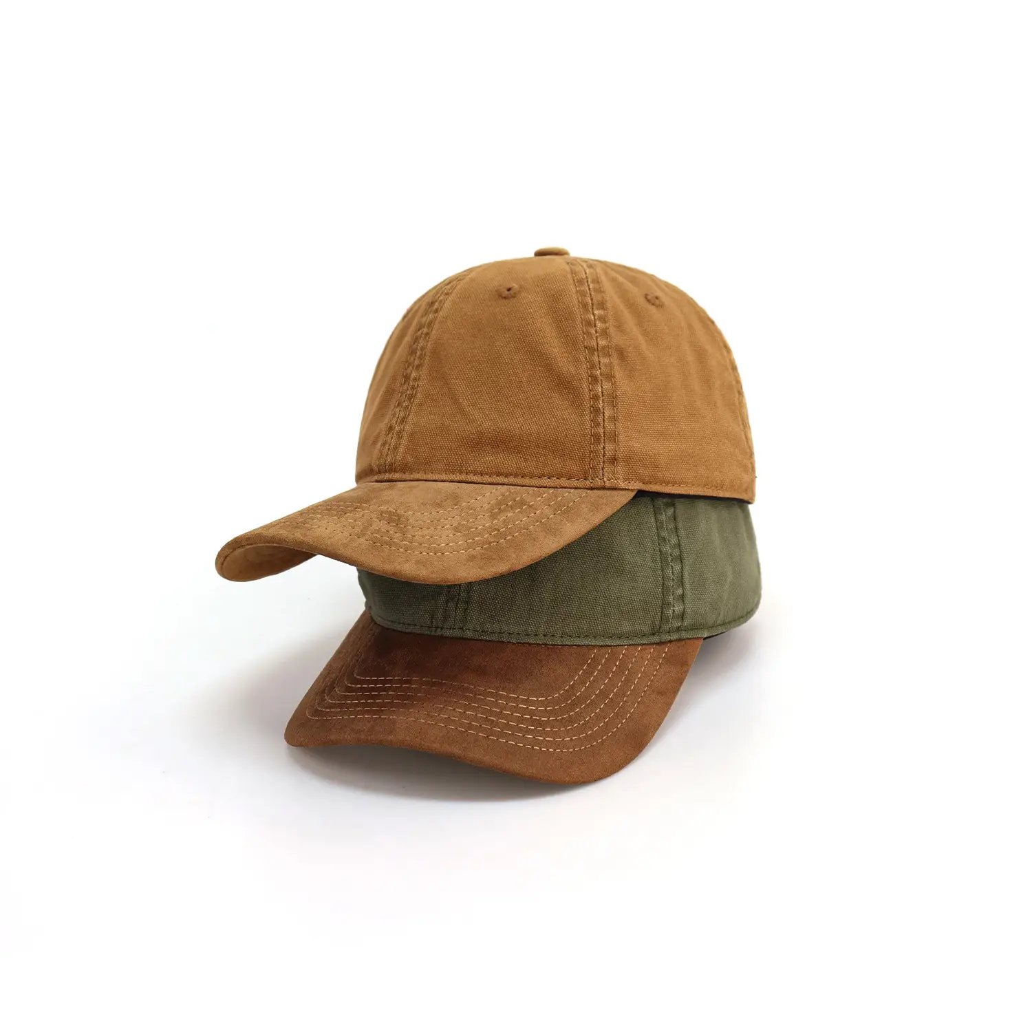 Japanese Suede Patchwork Cap Women's Contrast Canvas Baseball Cap Men's Summer Soft Top Hat New Spring Style Hat