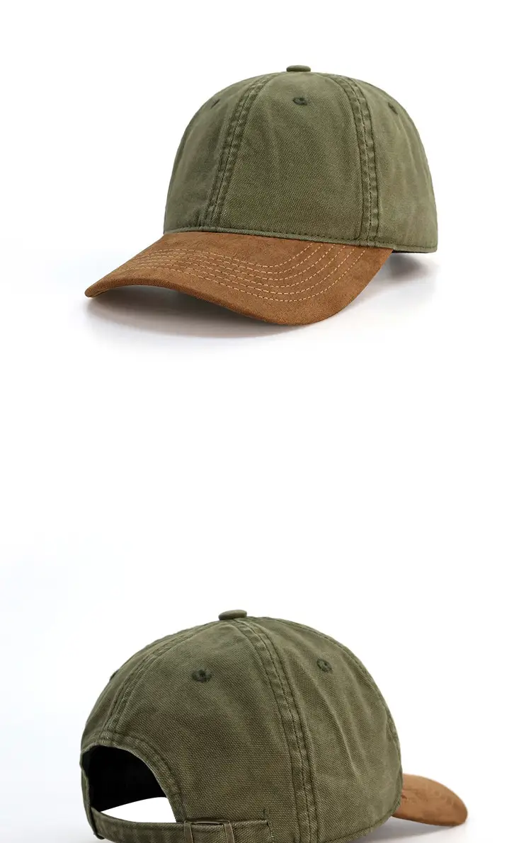 Japanese Suede Patchwork Cap Women's Contrast Canvas Baseball Cap Men's Summer Soft Top Hat New Spring Style Hat — feature 6