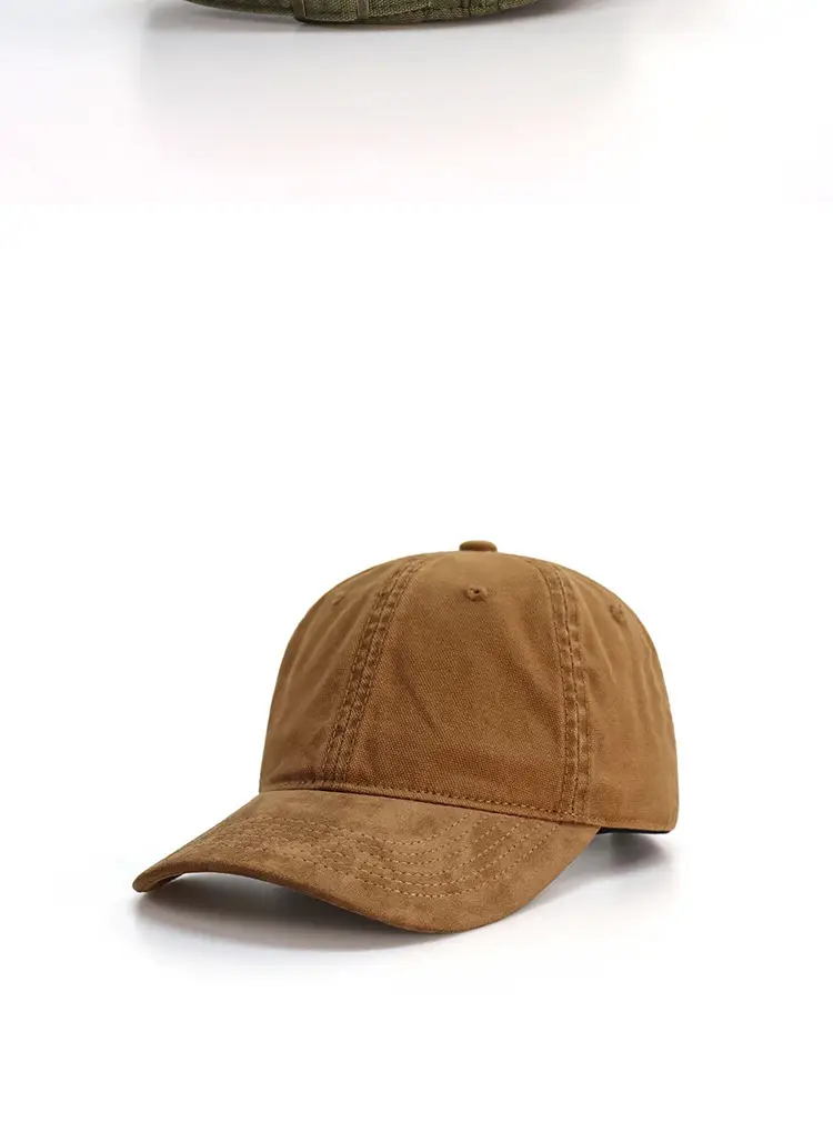 Japanese Suede Patchwork Cap Women's Contrast Canvas Baseball Cap Men's Summer Soft Top Hat New Spring Style Hat — feature 7