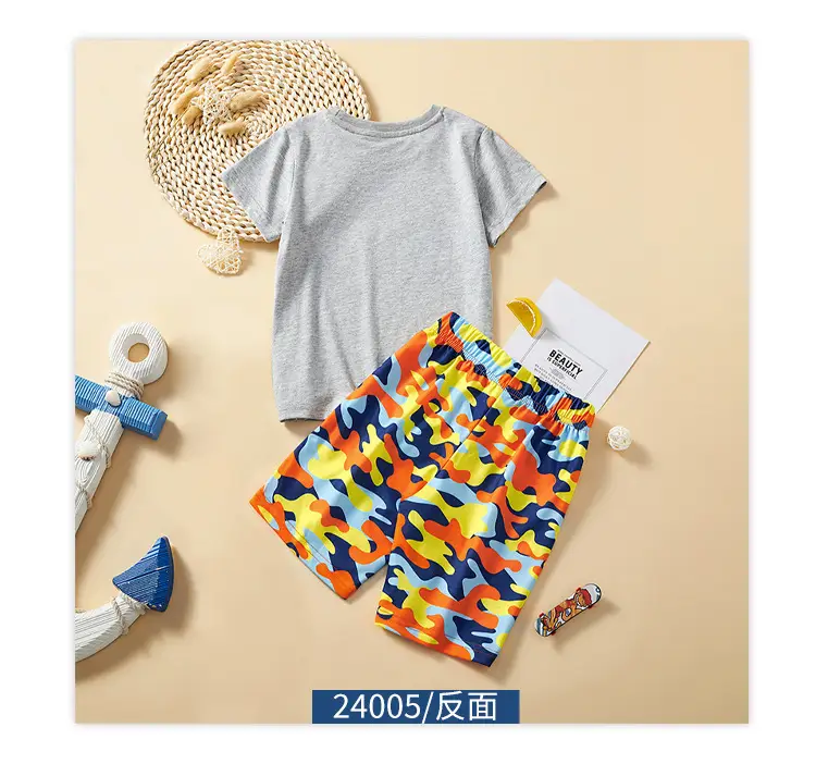 Children's Camouflage Short-Sleeve Suit 2025 Summer — feature 8