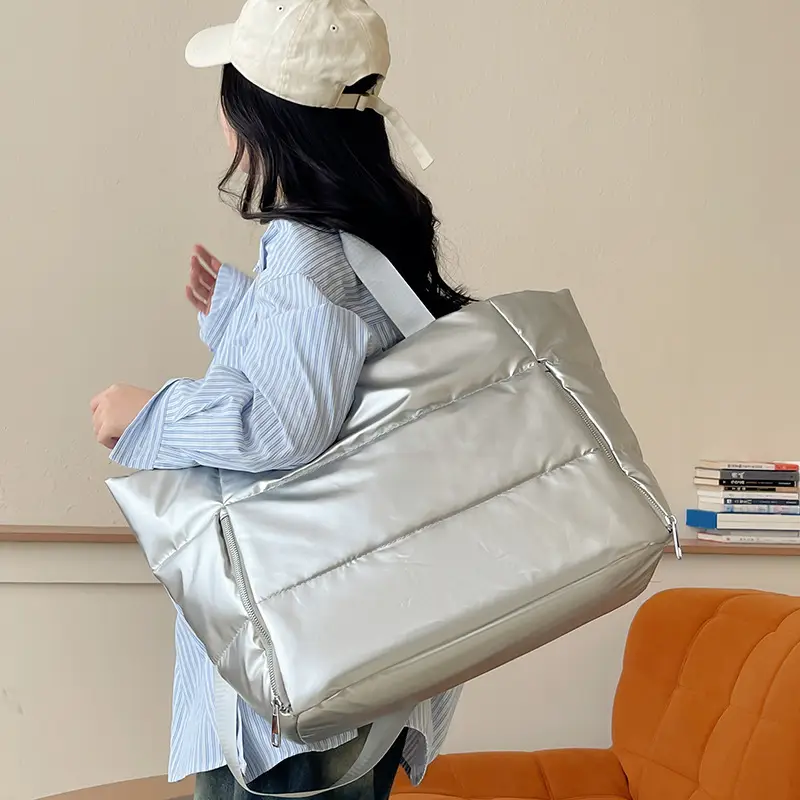 Pink Waterproof Travel Yoga Bag with Zip Pockets - Image 9