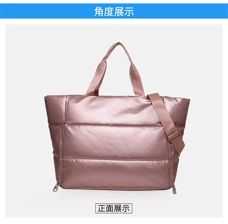 Pink Waterproof Travel Yoga Bag with Zip Pockets — feature 11