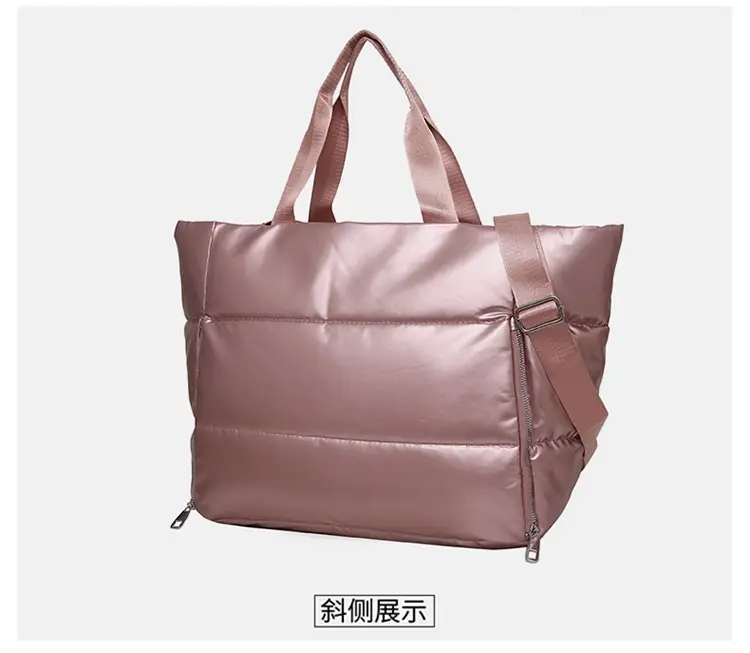 Pink Waterproof Travel Yoga Bag with Zip Pockets — feature 12