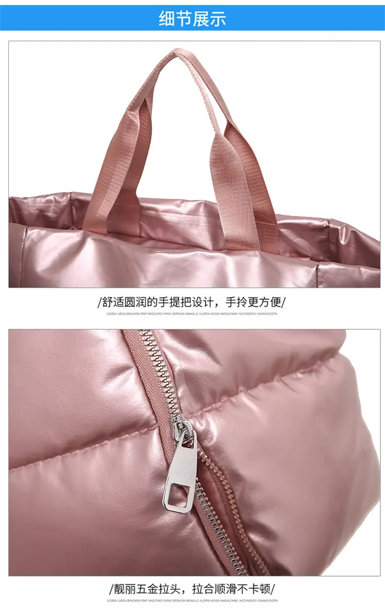 Pink Waterproof Travel Yoga Bag with Zip Pockets — feature 15