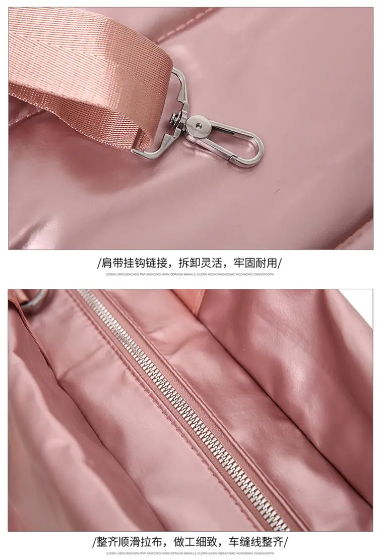 Pink Waterproof Travel Yoga Bag with Zip Pockets — feature 17