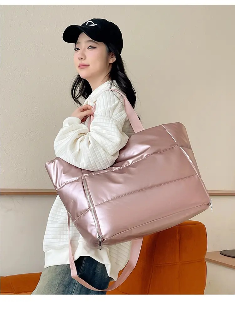 Pink Waterproof Travel Yoga Bag with Zip Pockets — feature 20