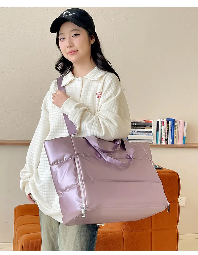 Pink Waterproof Travel Yoga Bag with Zip Pockets — feature 25