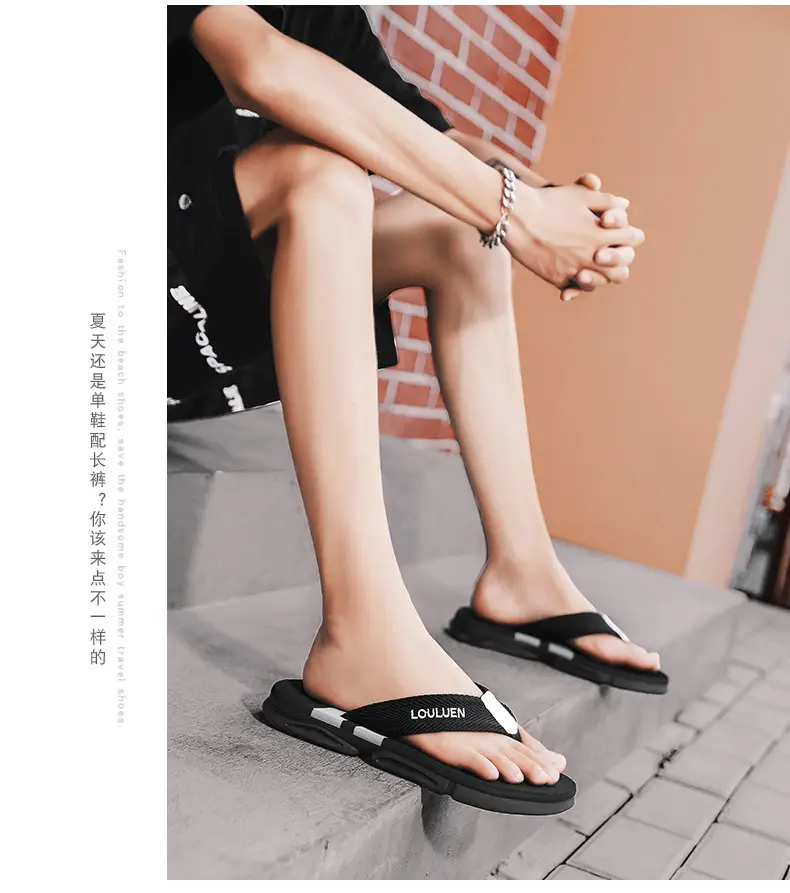 Foreign Trade Men's Slippers for Summer Outer Wear Trendyy Fashion Flip-Flops Lightweight Non-Slip Flip-Flops Beach Sandals Vietnam — feature 15