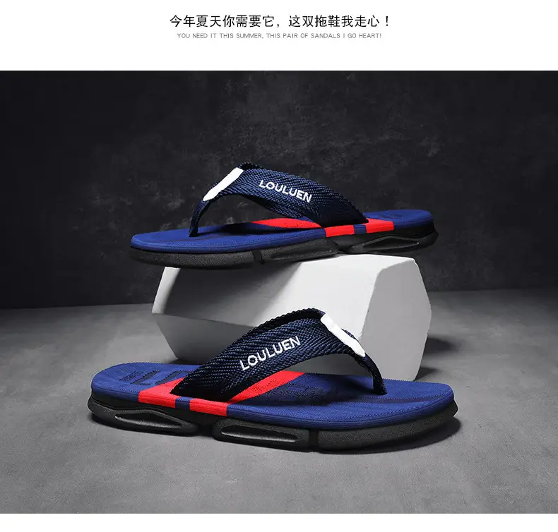 Foreign Trade Men's Slippers for Summer Outer Wear Trendyy Fashion Flip-Flops Lightweight Non-Slip Flip-Flops Beach Sandals Vietnam — feature 9