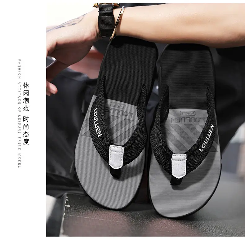 Cross-Border Large Size Flip-Flops for Men's Summer Outer Wear Non-Slip Flip-Flops for Men's Beach Trend Internet Celebrity Casual Sandals — feature 8