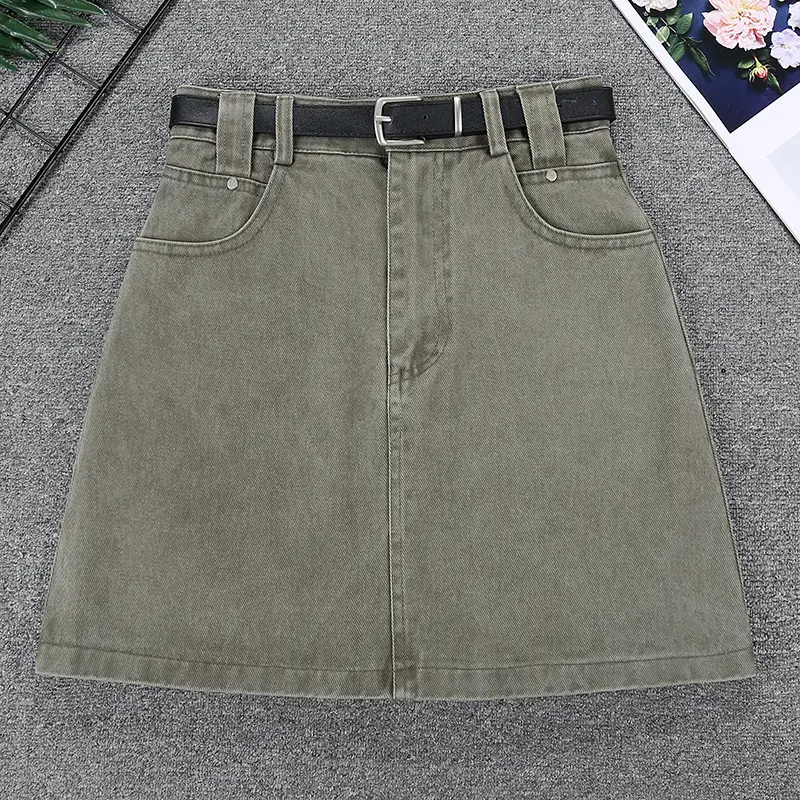 American Style Hot Girl Anti-Drain Short Skirt Beige — feature 4