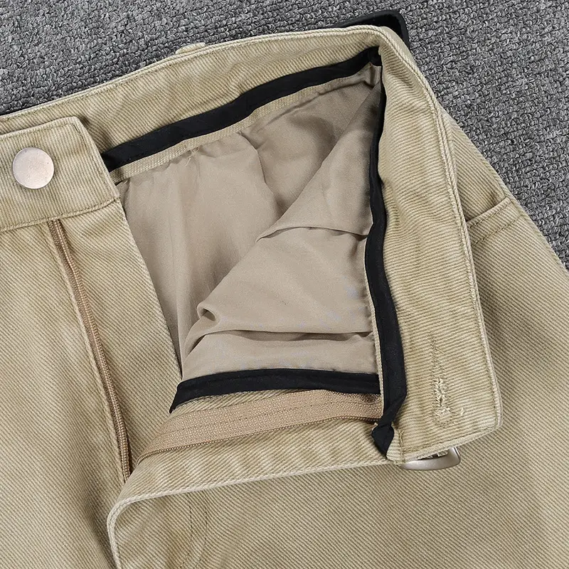 American Style Hot Girl Anti-Drain Short Skirt Beige — feature 7