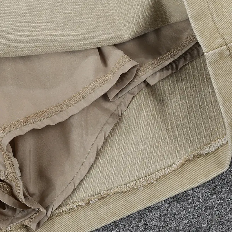 American Style Hot Girl Anti-Drain Short Skirt Beige — feature 8