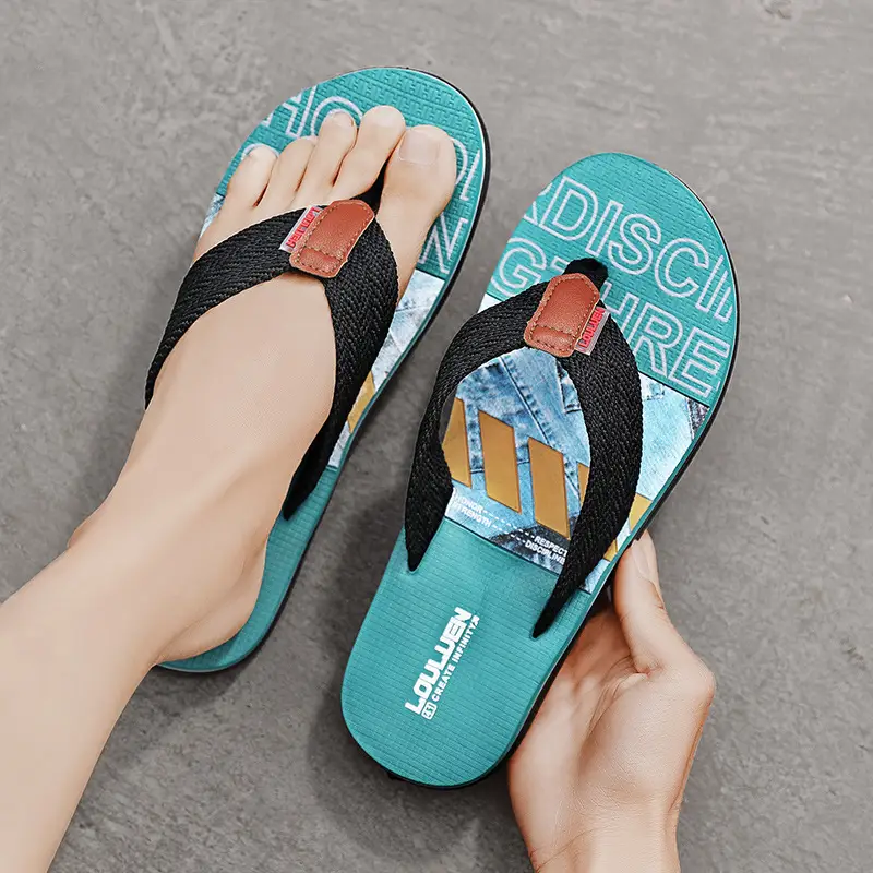 2024 Korean Style Men's Beach Flip Flops Large Size - Image 6
