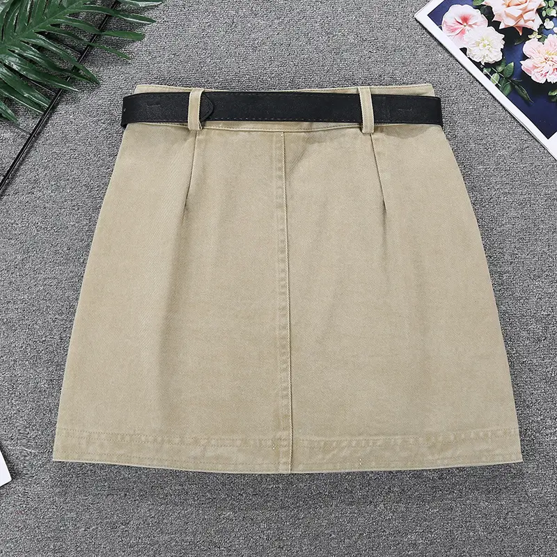 Korean Style High Waist Denim Skirt Set