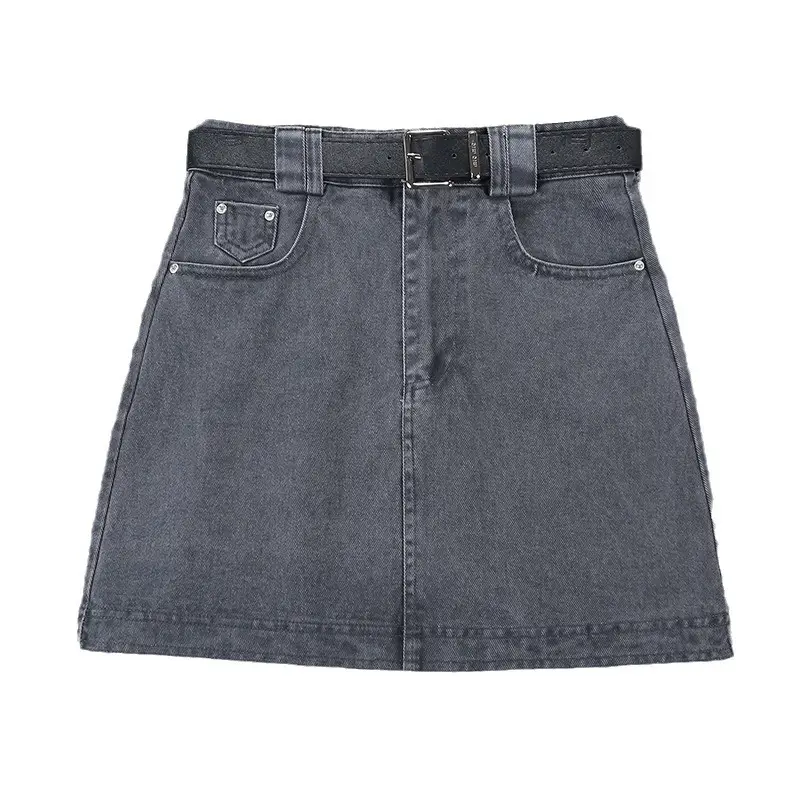 Korean Style High Waist Denim Skirt Set