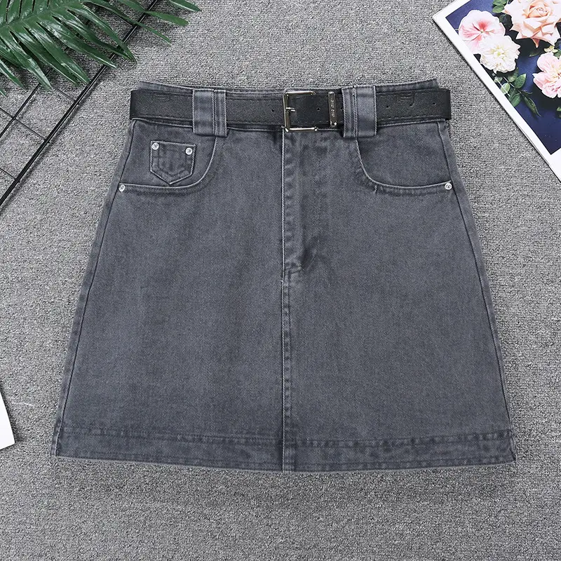 Korean Style High Waist Denim Skirt Set — feature 4