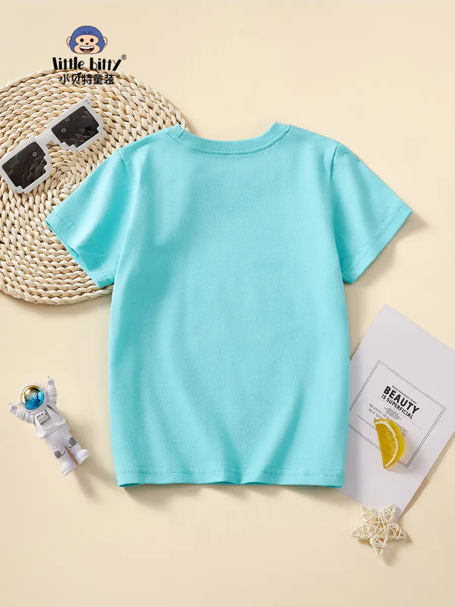 Blue Dinosaur Printed Kids T-Shirt 25 Summer Cool