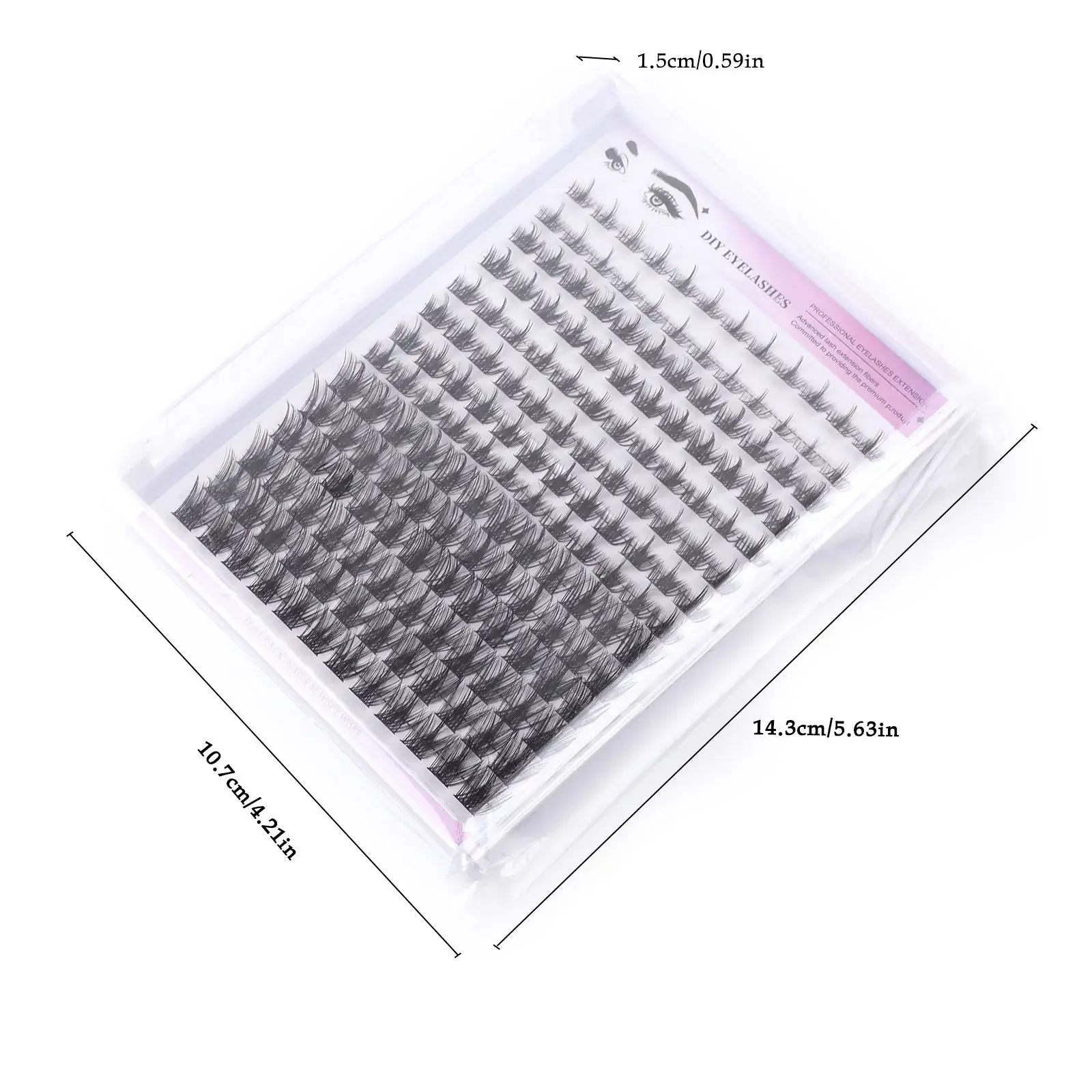 Cross-Border False Eyelashes 168 Clusters 8-16mm - Image 7