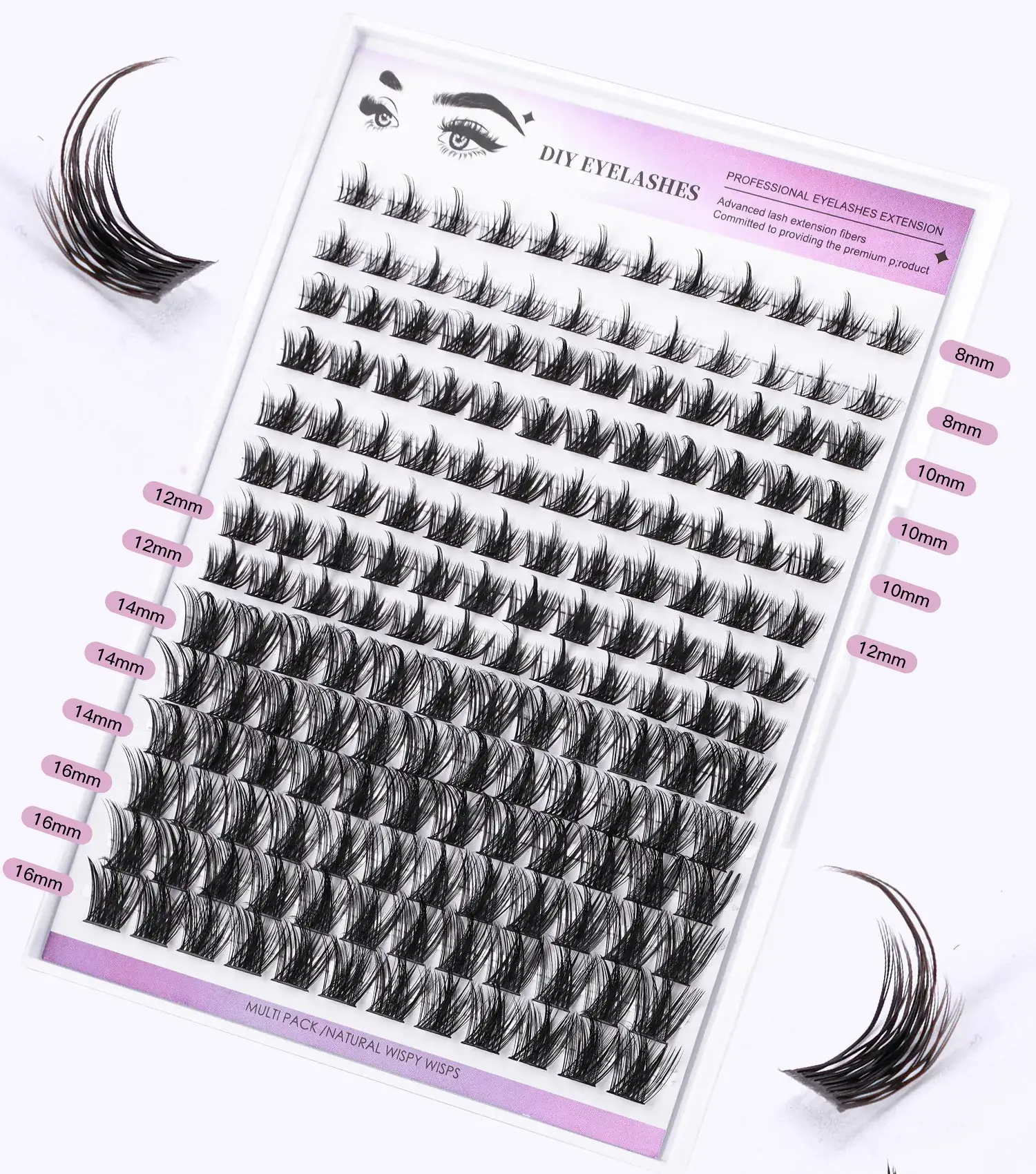 Cross-Border False Eyelashes 168 Clusters 8-16mm — feature 4